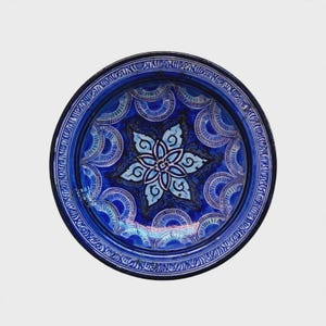 8 Colorful Ceramic 25cm / 10 inch Plate, Boho Decorative Dish, Moroccan Inspired Decor, Artisan Style Tableware, Unique Housewarming Gift