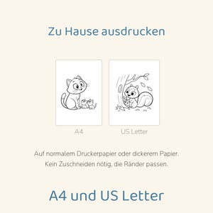 50 målarbilder med djurfamiljer – Målarbok | Barn 3–6 år | Utskrivbar PDF | Direktnedladdning | A4 + US Letter bild 5