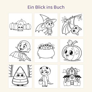 50 roliga Halloween-målarbilder | Barn 3-6 år | Utskrivbar PDF | Direktnedladdning | A4 + US Letter bild 2