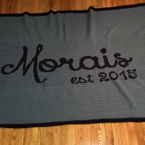 Custom Crochet Name Afghan PATTERN Etsy
