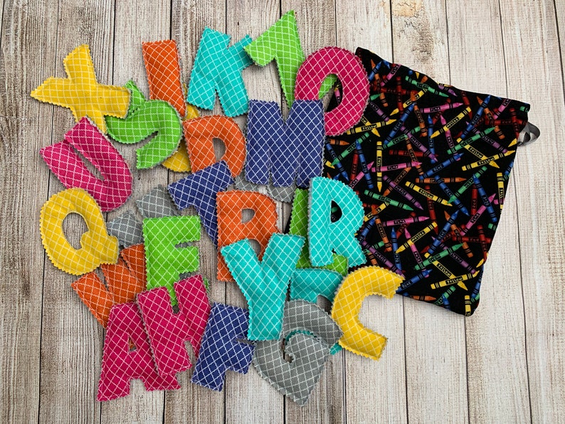 Fabric Alphabet Letters Learning Letters, Fabric Letters Etsy