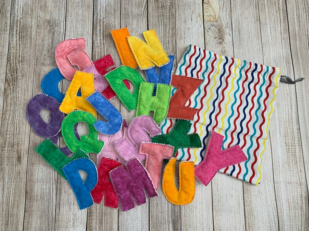 Fabric Alphabet Letters Learning Letters Fabric Letters Etsy