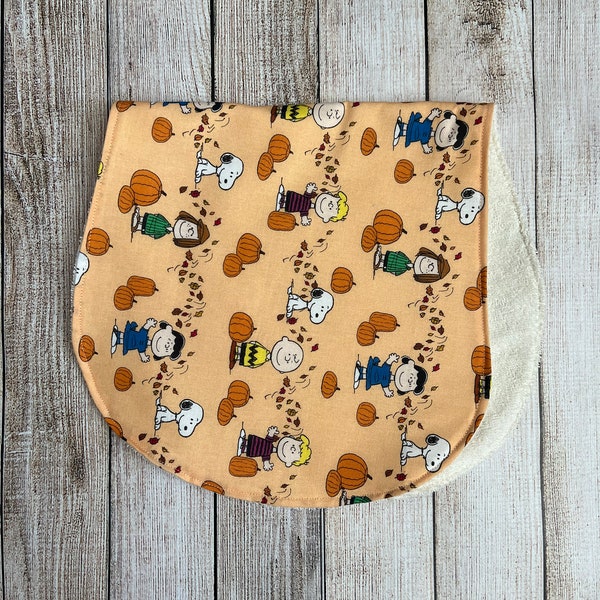 Fall/Thanksiving Charlie Brown Burp Cloth