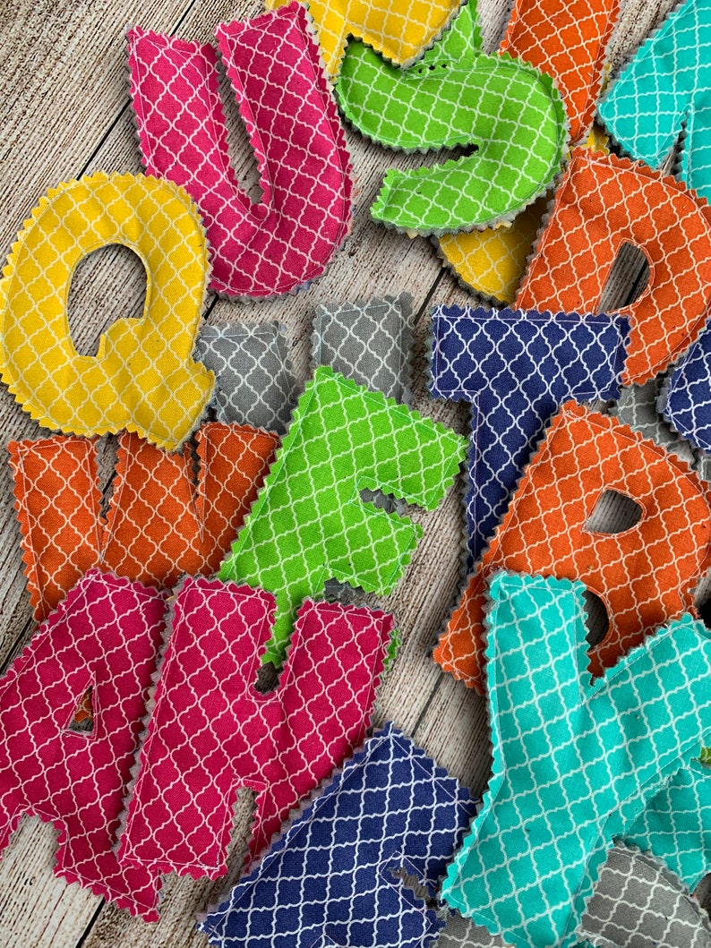 Fabric Alphabet Letters Learning Letters, Fabric Letters - Etsy