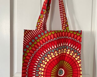 Reusable Shopping Bag: Geometric Market Tote Bag