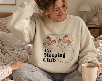 Sudadera familiar para dormir en la cama – Sudadera del club de dormir juntos, regalo para mamá y papá