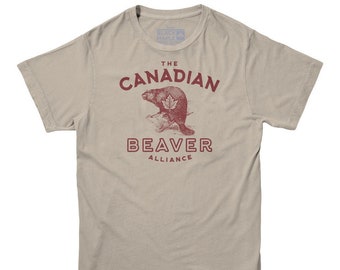 Canadian Beaver Alliance Men's T-shirt | Canada Clothing | Canadian and Proud Shirt | Canada Beaver Tee