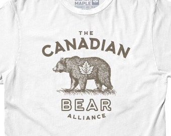 Canadian Bear Alliance Men's T-shirt | Canada Clothing | Canadian and Proud Shirt | Canada Bear Tee