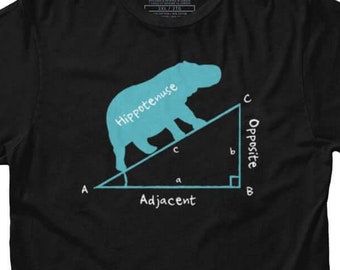 Hippotenuse Math T Shirt | Funny Math T-shirt | Nerdy T-shirt | Geeky T-shirt | Math Teacher gift