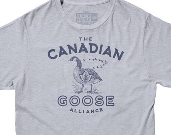 Canadian Goose Alliance Men's T-shirt | Canadian Cobra Chicken Clothing | Canadian and Proud Shirt | Canada Goose Tee