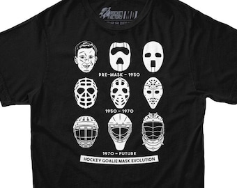 Hockey T Shirt Goalie Mask Evolution T-shirt Ice Hockey Goal