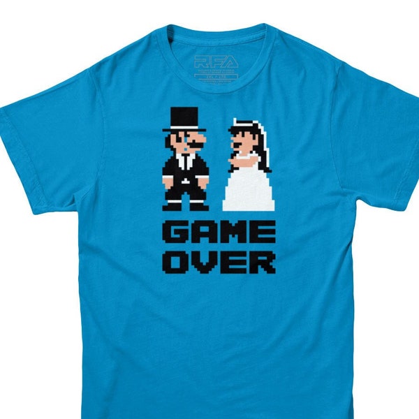 GAME OVER Wedding T-shirt | Funny wedding tshirt | bachelor or bachelorette party tshirt | Mens and Womens Sizes