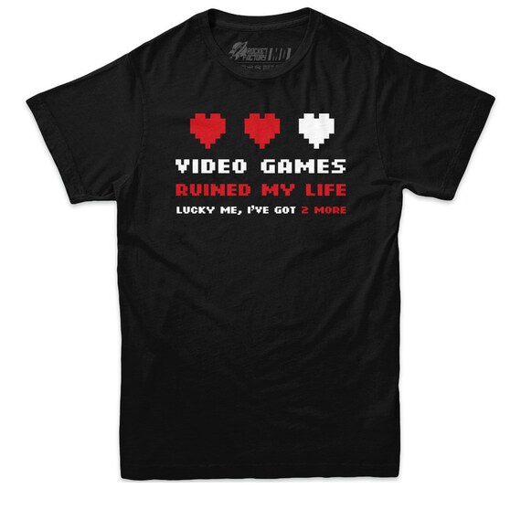 Videogames Ruined My Life T-Shirt Gamer Cool Gaming
