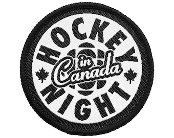 Hockey Night in Canada Black Logo Patch | Sew On Hockey Night in Canada Patch | Backpack Travel Patches | Patches for Jackets | Hockey Patch