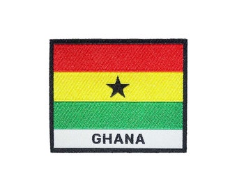 Ghana Flag Patch | Embroidered High Class Patch |  Ghanaian Flag Badge Iron On Patch | Cool Fabric Patch for Jacket