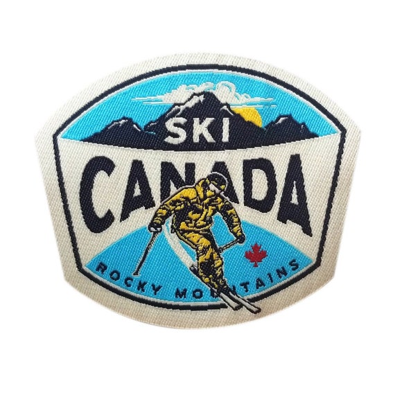 Travel Patch  Iron on Patch  Canmore Patch  Sew on patch  Rockies Patch  Mountain Backpack Patch  Canmore three sisters Mountain