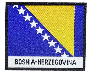 Bosnia Herzegovina Flag Patch | Embroidered High Class Patch |  Bosnia National Flag Iron On Patch | Cool Fabric Patch for Jacket