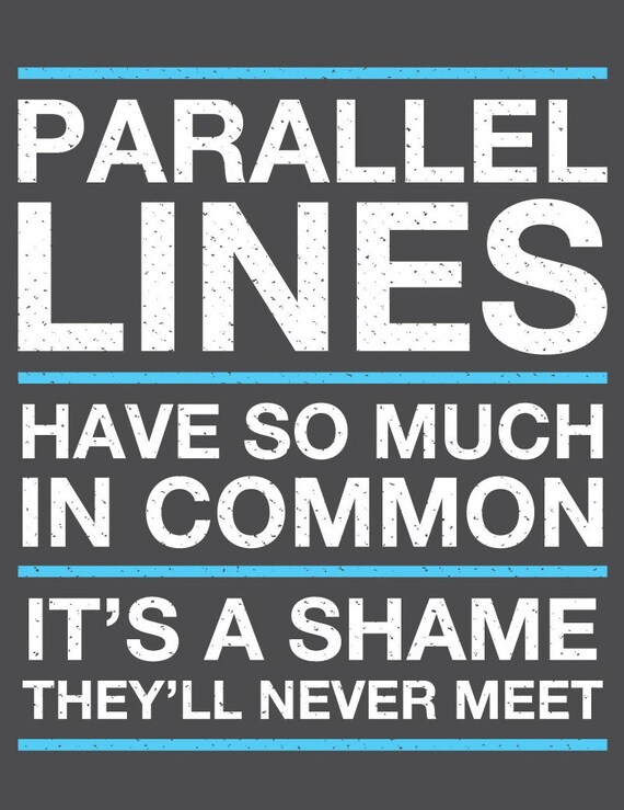 Funny Math T Shirt Parallel Lines T 