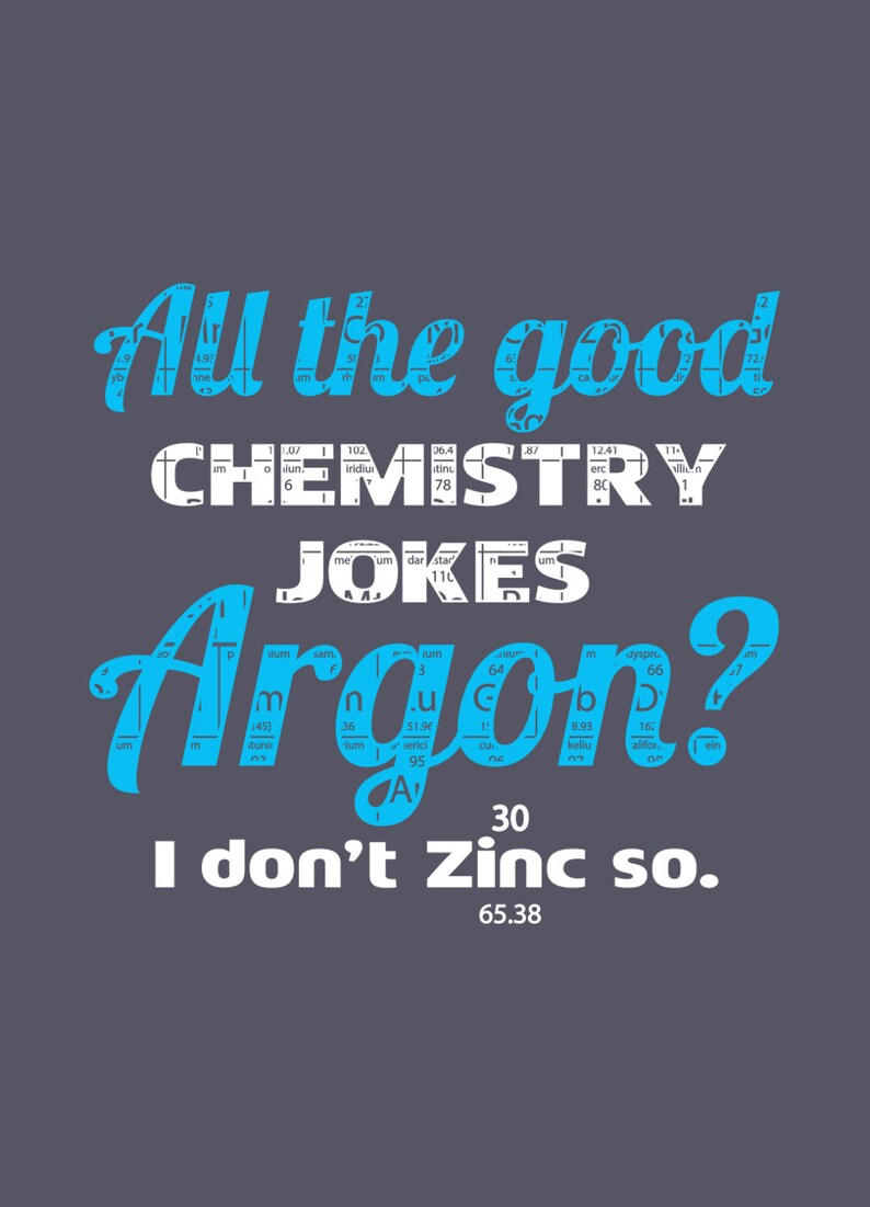 Funny Chemistry Tshirt Science Joke Tee I Don't Zinc Etsy