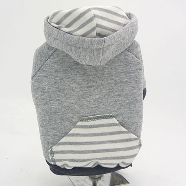 The Boston Dog Hoodie Grey - Fashion Dog Hooded Jacket - **LIQUIDATION**