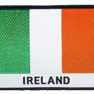 Parche de bandera de Irlanda / Parche bordado de alta clase / Hierro del país de Irlanda en parche / Parche de tela fresca para chaqueta