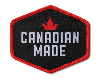 Canadian Made Iron On Patch | Embroidered Sew On Canada Patches | Canadian Backpack Travel Patches | Canada Patches for Jackets