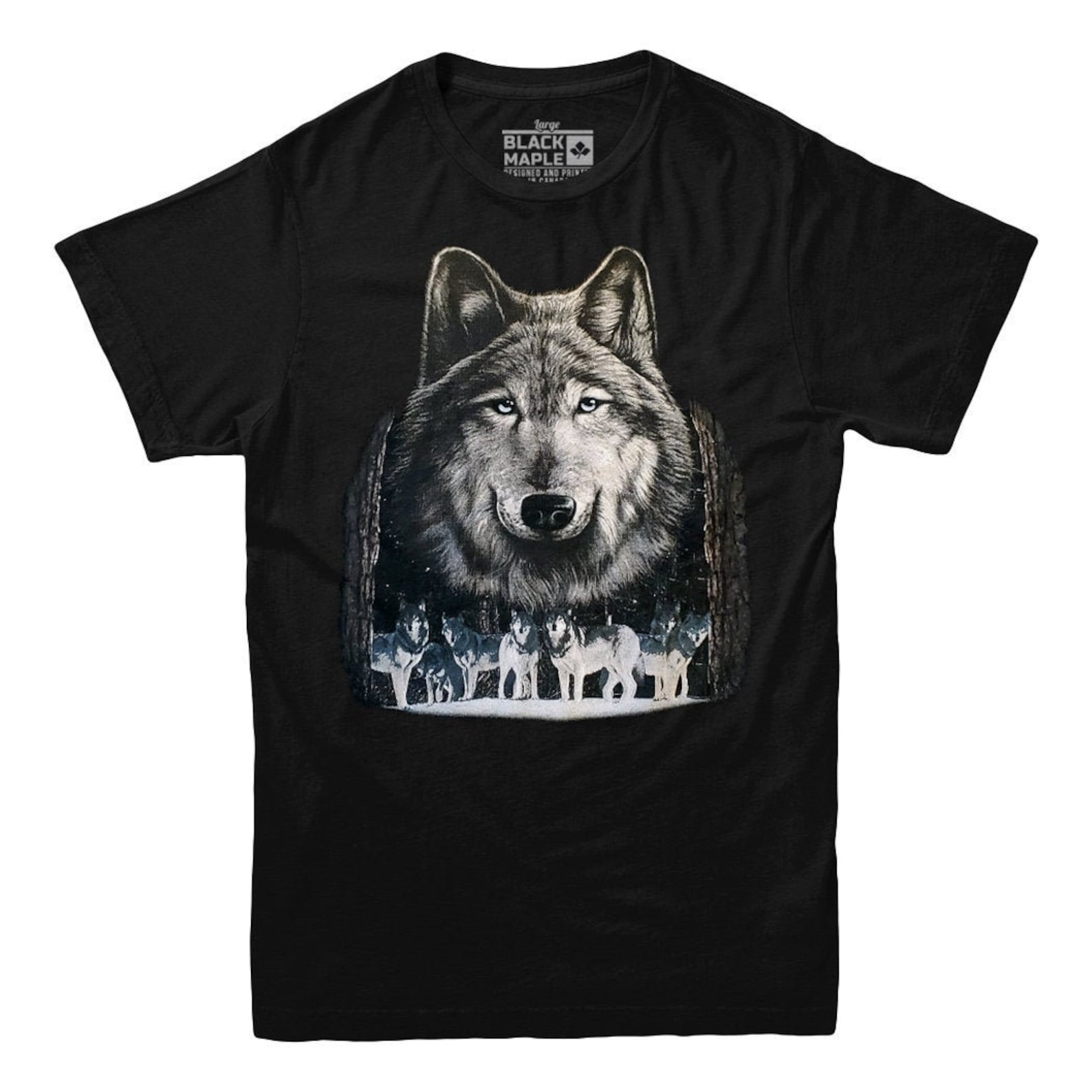 Alpha Wolf and Pack Black Tee Vintage Wolf Shirt Canada Etsy