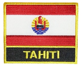 Tahiti Flag Patch | Embroidered High Class Patch | The flag of French Polynesia Patch | Cool Fabric Patch for Jacket