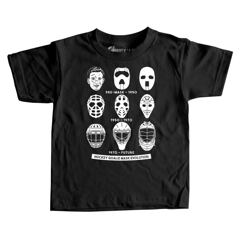 Hockey Goalie Mask Evolution Kids Tshirt Fun Hockey Etsy