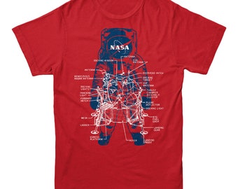 NASA Lander Astronaut Diagram T Shirt | NASA Lander Astronaut Diagram Tank Top | Space and Astronomy Science T-shirt | Nerd Shirt, Geek Tees