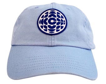 CBC Blue Gem Logo Light Blue Dad Cap | CBC Retro Logo Premium Hat | Radio Canada Blue Logo Dad Hat