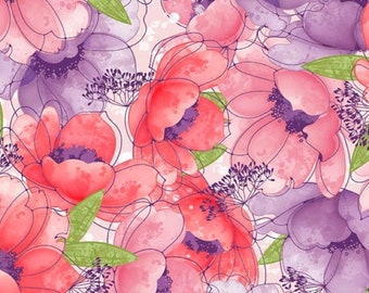 pink polka dot by Quilting Treasures Pastels rose Mini Dot in Carnation Rose SORBETS by QT Fabrics 23692 P ..