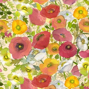 POPPY DREAMS by Sue Zipkin for Clothworks - bty - #Y3986-131