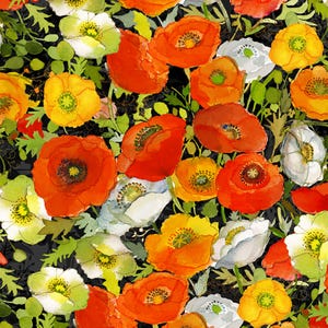 POPPY DREAMS by Sue Zipkin for Clothworks - bty - #Y3986-3