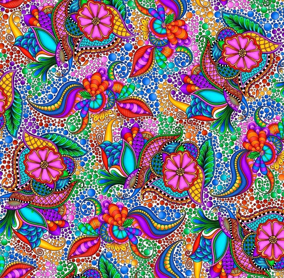 ぱーぷる FLORAL ALLURE From QT Fabrics - Bty - Item #30585-E - Etsy