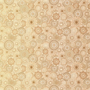 May include: A seamless pattern of intricate, overlapping circles in shades of brown and beige. The circles are arranged in a random pattern, creating a visually interesting and textured background.