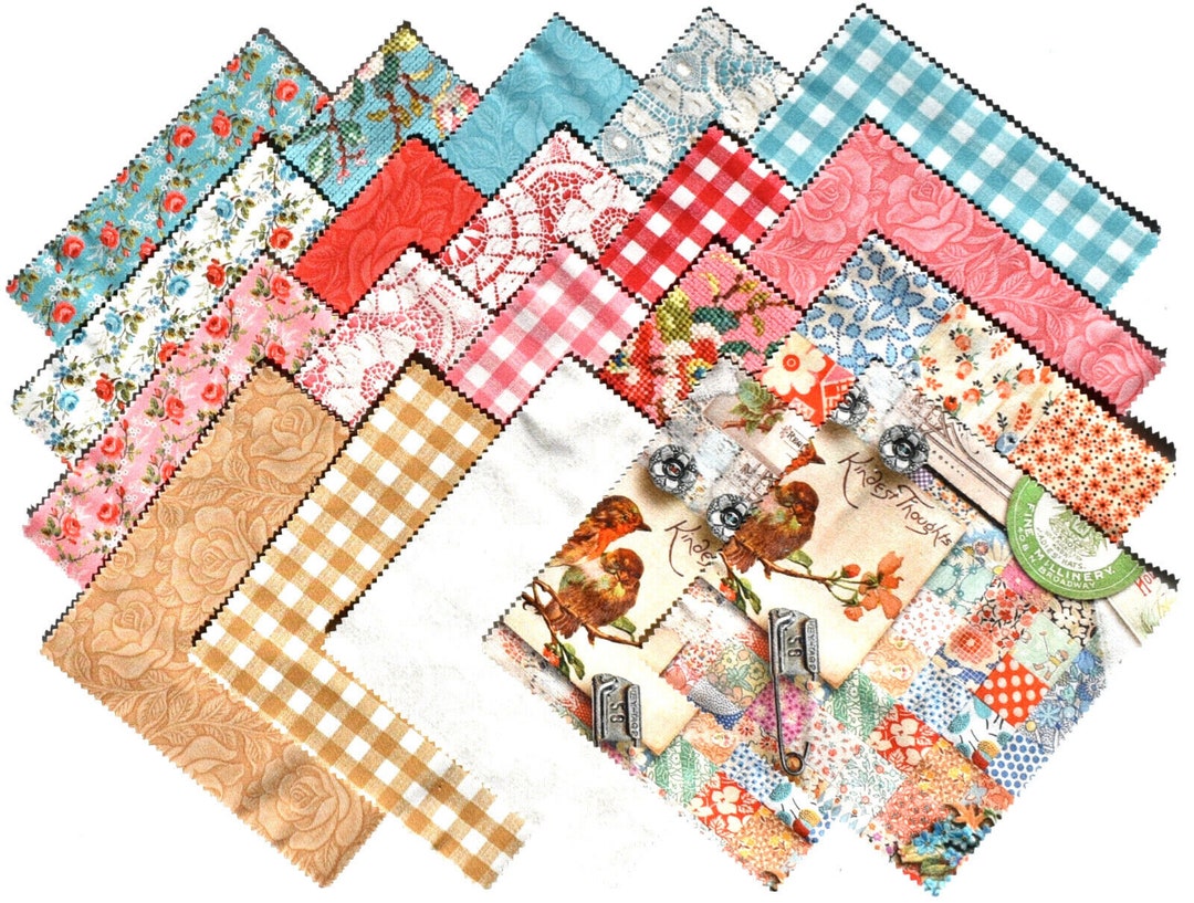 LEATHER & LACE Charm Pack by Cathe Holden for Moda 42 Etsy