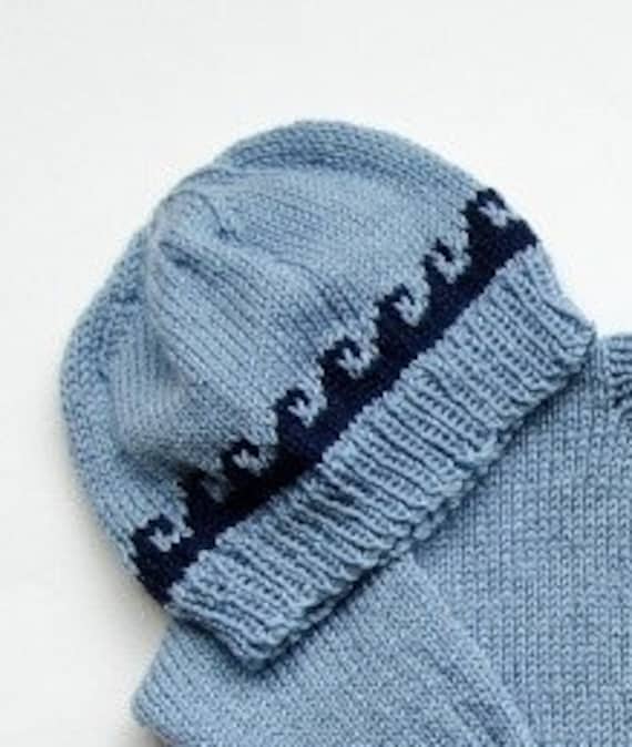 Sueter Anchors Away con patron de punto de gorra sueter para ninos pequenos con gorro 6 12 18 meses patron de sueter para bebes patron de sueter para ninos pequenos Etsy Mexico