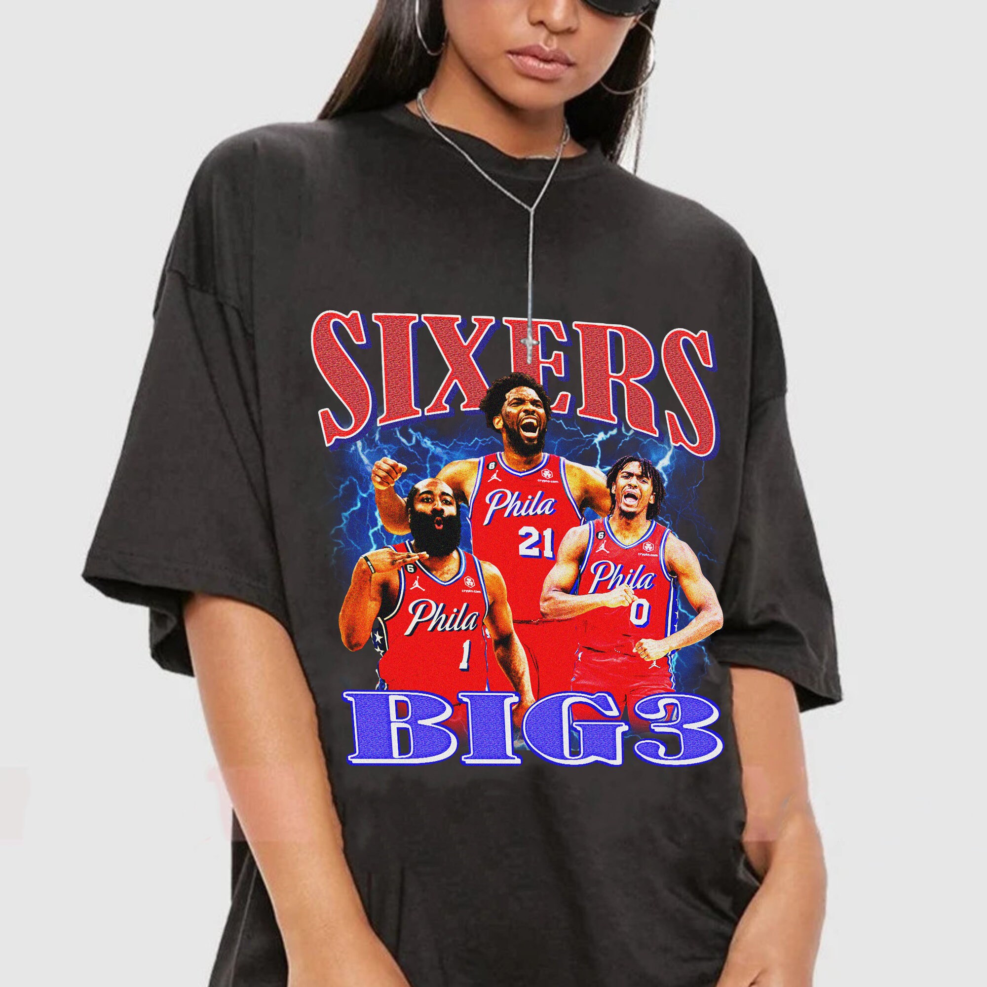 Tyrese Maxey Philadelphia 76ers Vintage Bootleg 90s Unisex T-Shirt