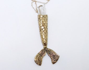 mini mermaid tail necklace