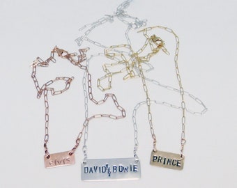 name plate necklace