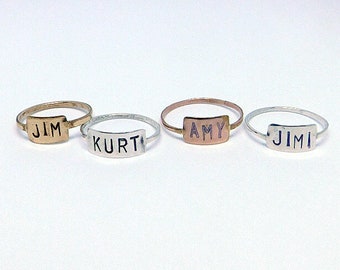 NEW nameplate rings- bundle options (1/8")