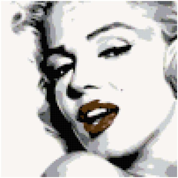 Items similar to DOWNLOAD Marilyn Monroe Cross Stitch Graph Chart ...