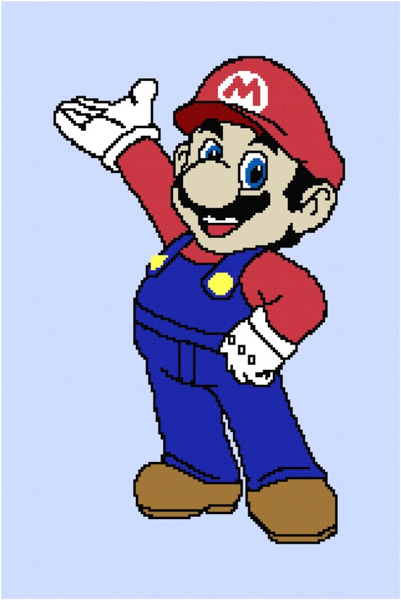 Mario Graph Chart Pattern Afghan DOWNLOAD NOW Etsy