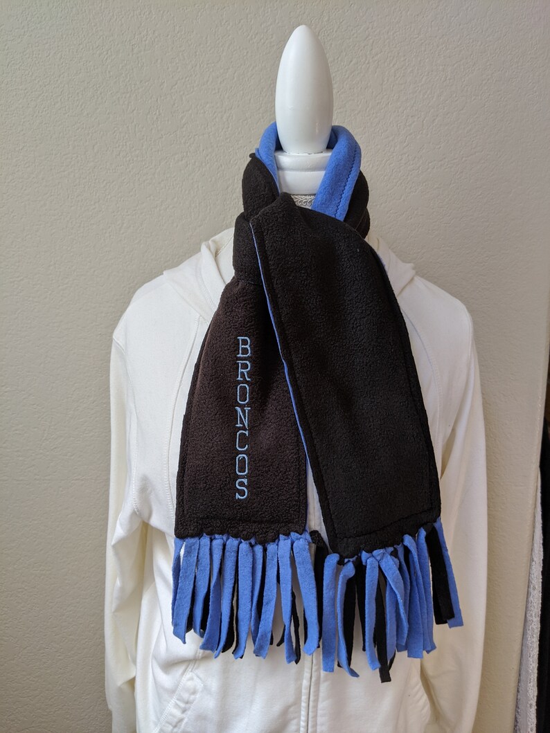 Embroidered School Fleece Scarves Etsy
