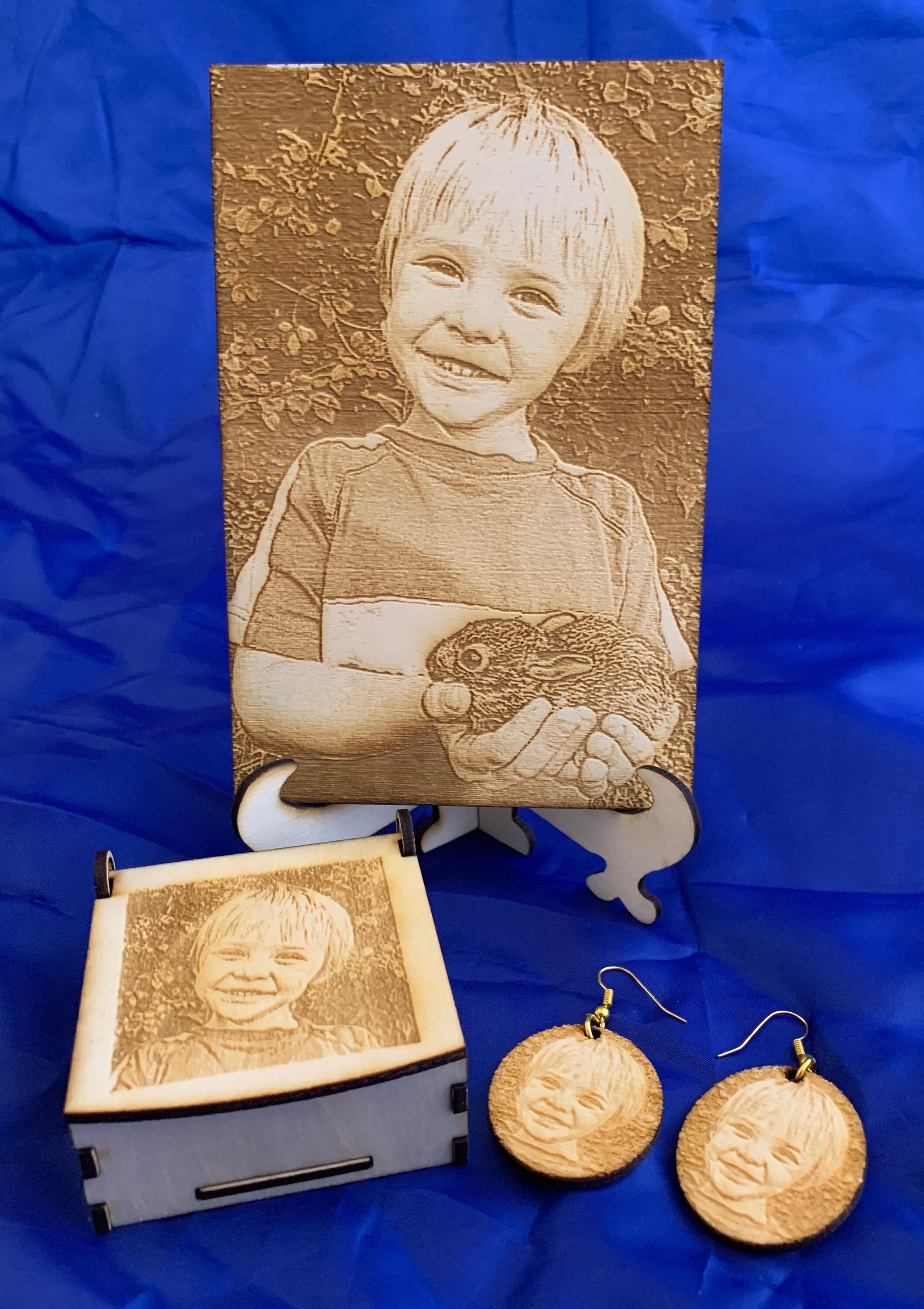 Custom Laser Engraved Photo Earrings with Personalized Laser Etsy