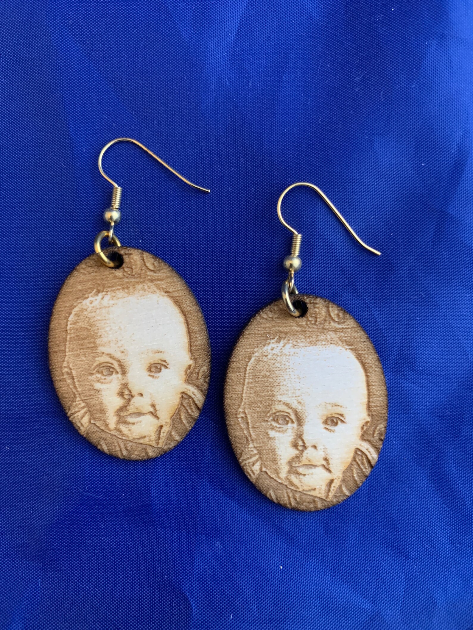 Custom Laser Engraved Photo Earrings With Personalized Laser Etsy