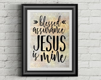 Blessed Assurance Digital Hymn Print