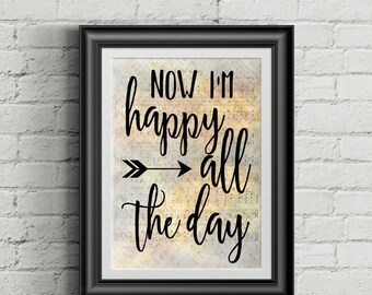 Now I'm Happy All The Day Digital Hymn Print