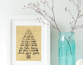 12 Days of Christmas Digital Print